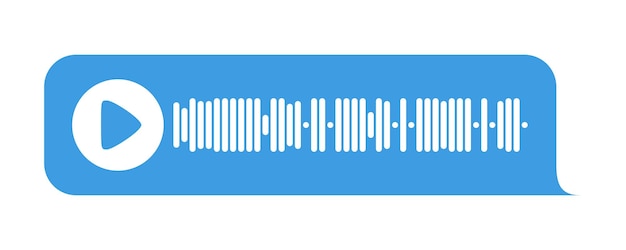 Gravação do elemento de interface do usuário do modelo de mensagem de áudio do registro de áudio na ilustração vetorial de bolha de fala