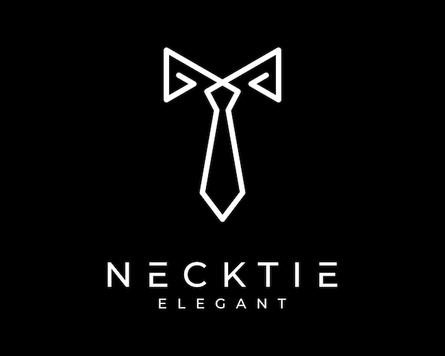 Vetor gravata gravata cravat gola terno roupas elegante luxo simples minimal vector logo design