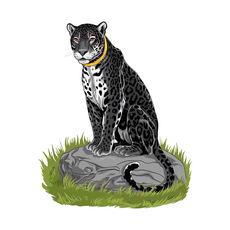 Vetor gravura vintage leopardo isolado conjunto pantera ilustração esboço de tinta áfrica gato selvagem guepardo de volta