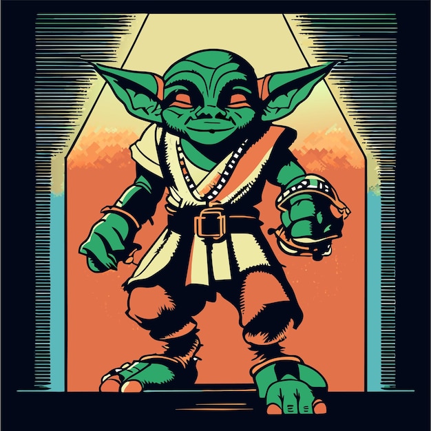 Vetor greedy goblin oni máscara desenhada à mão plana estilosa adesivo de desenho animado ícone conceito ilustração isolada