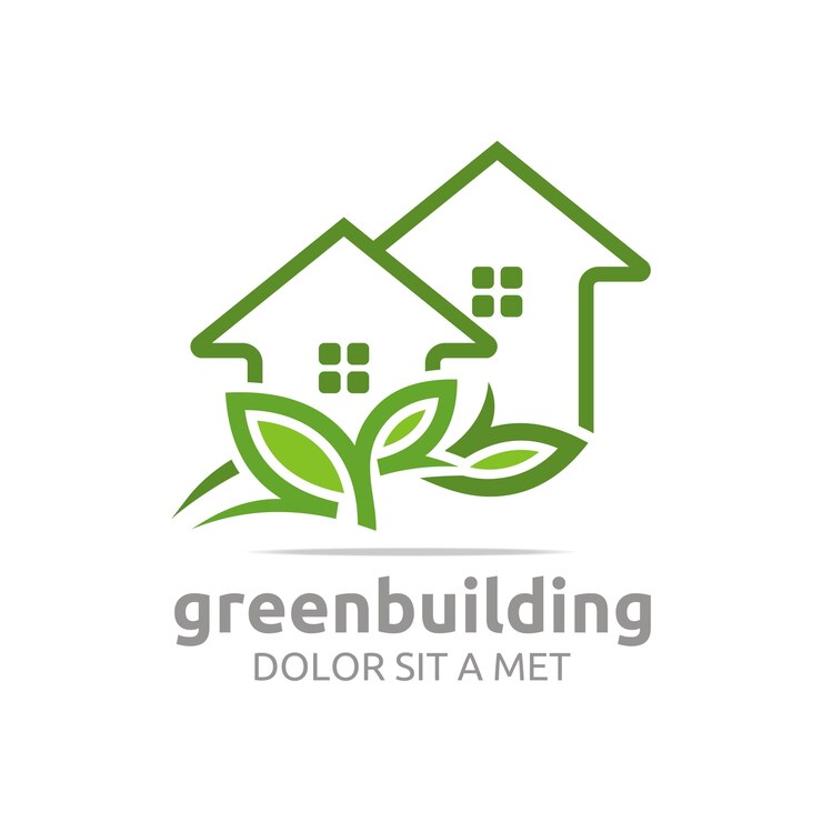 Vetor green building logo template
