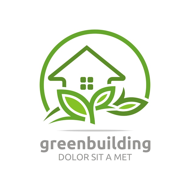 Green building logo template