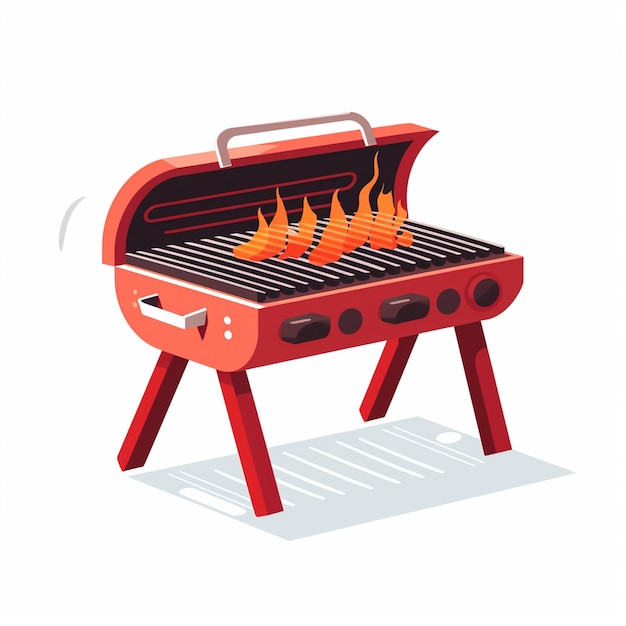 Grill barbeque BBQ festa vetor carne comida cozinha salsicha design de fogo bife cozinhar piquenique