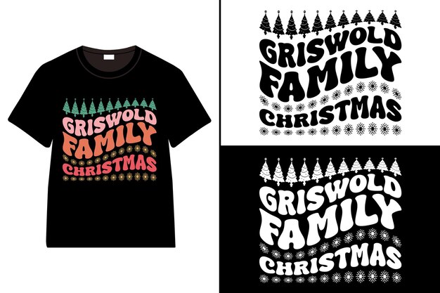 Griswold Família de Natal T-shirt design Dia de Natal tipografia t-shirt design Natal Svg