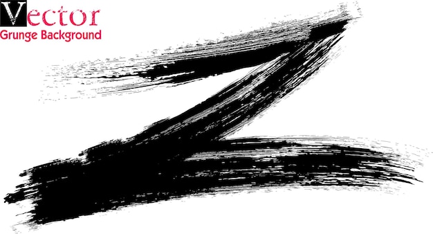 Vetor grunge paint roller pincel vetorial stroke banner angustiado pincel de pintura isolado com listras pretas