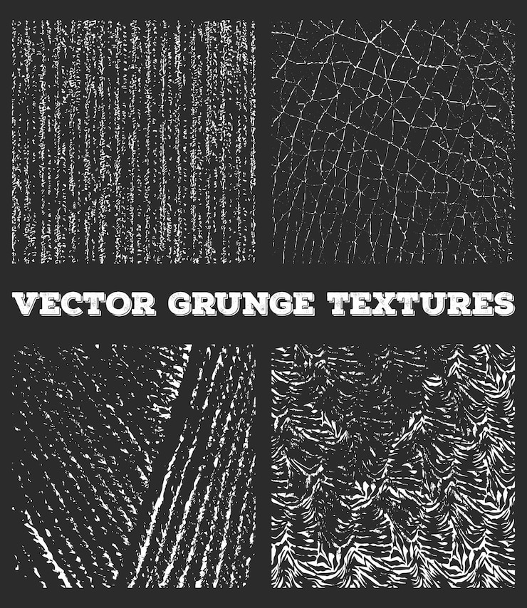 Vetor grunge sujo quadros abstratos texturas fundo definido