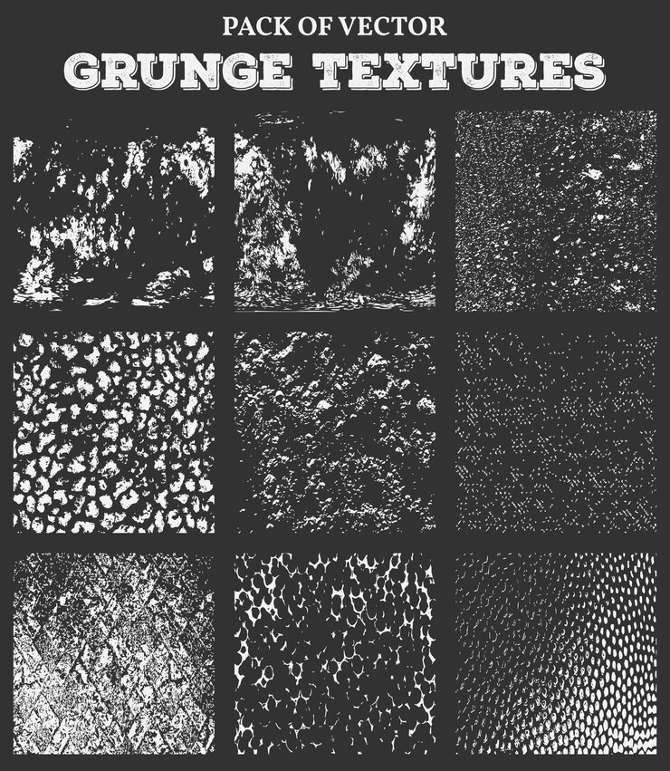 Vetor grunge texture vector pack distressed grunge backgrounds set vintage rough texture collection (colecção de texturas ásperas vintage)