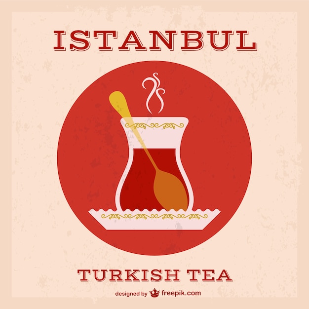 Vetor grunge turca chá vector