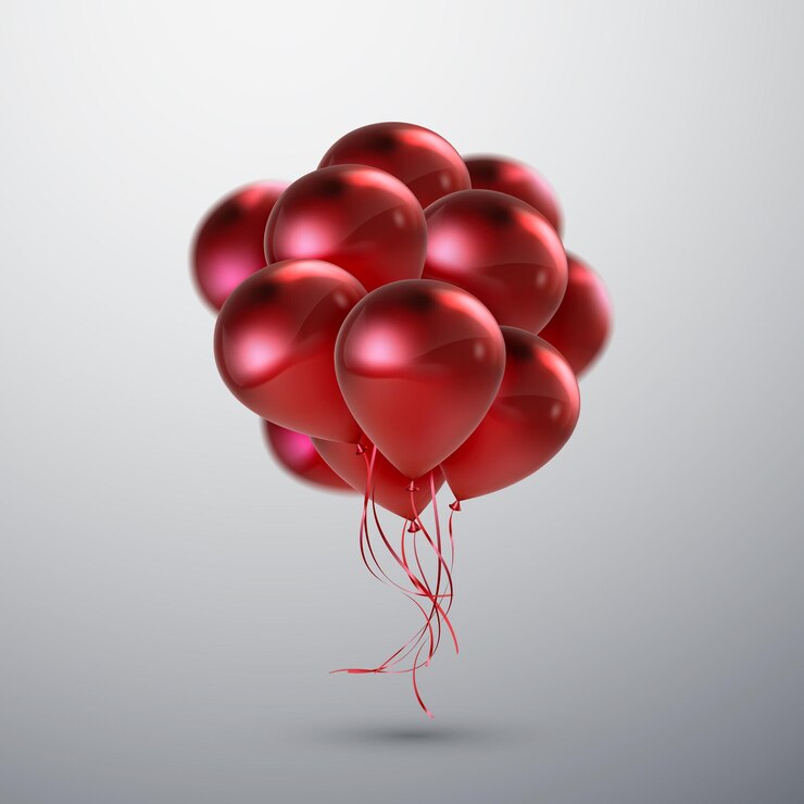 Vetor grupo de balão vermelho.