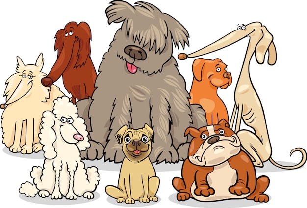 Grupo de cães de raça pura