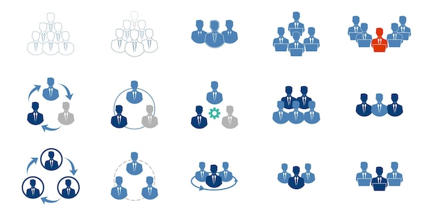 Grupo de Ícones de Empresários