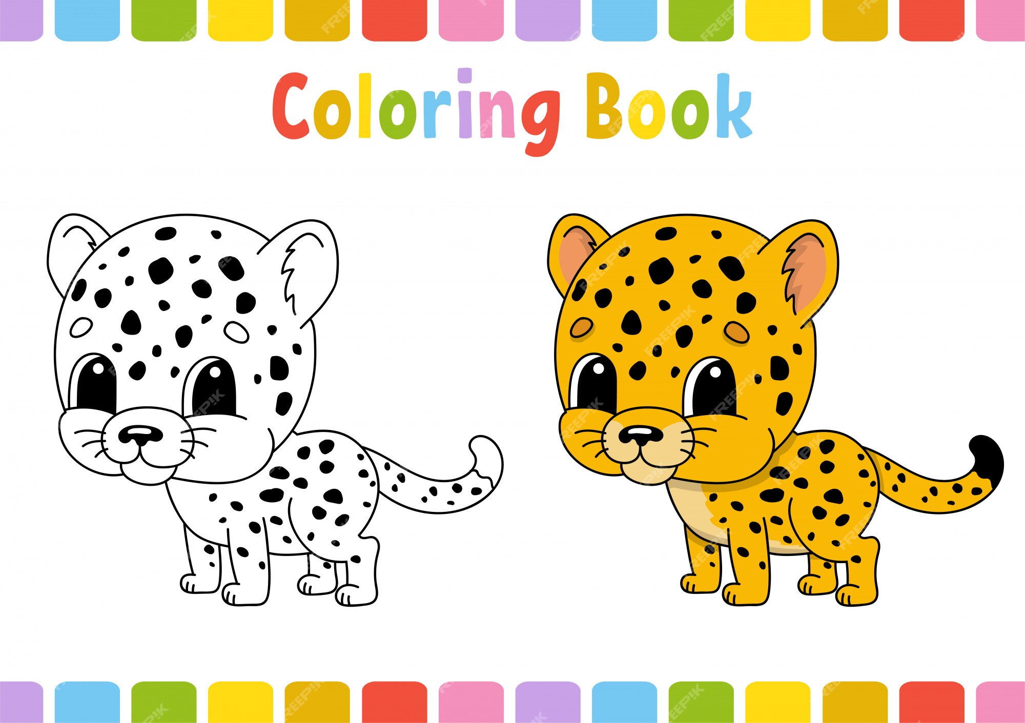 Deixa Colorir Animais Bonitos Colorido Livro Para Crianças Pequenas. Jogo  Educativo Para Crianças. Pintar O Gato Ilustração do Vetor - Ilustração de  colorido, infantil: 256023070