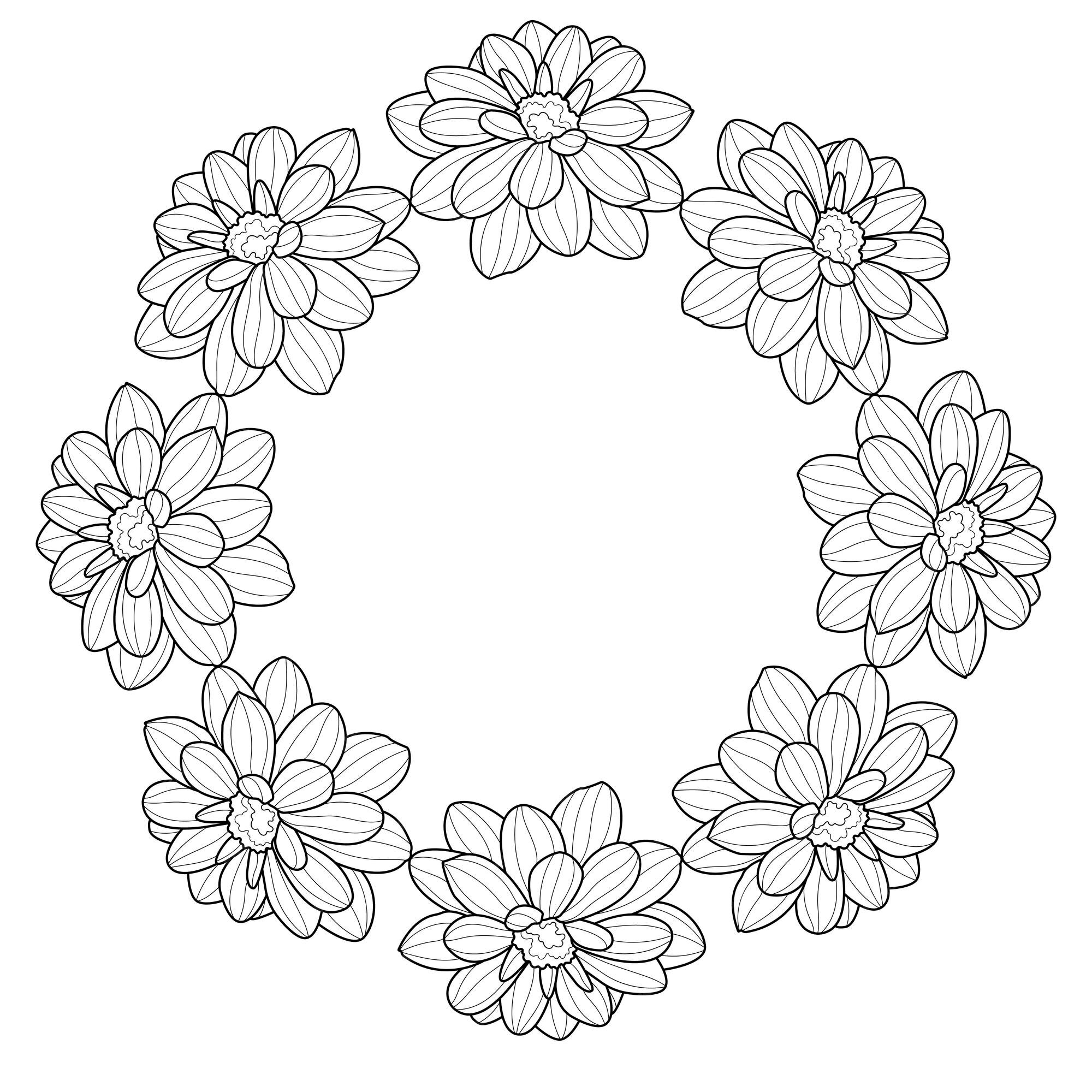 floral, flores de mandala de aster desenhadas à mão em estilo doodle  isolado no fundo branco. página para colorir para adultos e crianças,  decorando a sala de jogos para crianças ou cartão de felicitações.  crisântemo, lótus. 11192622 Vetor no Vecteezy