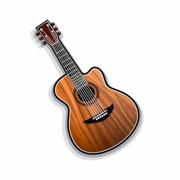 Vetor guitarra de madeira