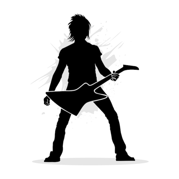 Guitarrista de metal. Ilustração vetorial