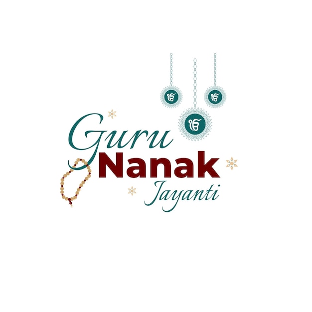 Vetor guru nanak jayanti gurpurab, também conhecido como prakash utsav de guru nanak e nanak jayanti