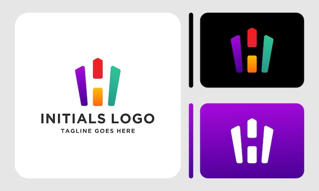 H ícones de símbolos de modelo de logotipo de letra