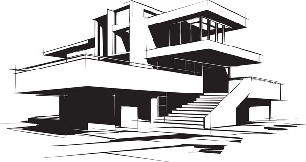 Habitação contemporânea emblem design de casa moderna vector icon residência elegante mark design de casa elegante
