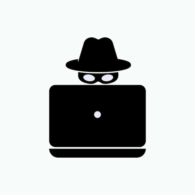 Vetor hack icon hackers invader symbol pessoa que não autorizou o acesso aos dados em um sistema