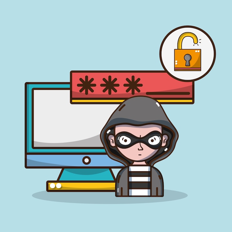 Vetor hacker e tecnologia de sistema de segurança