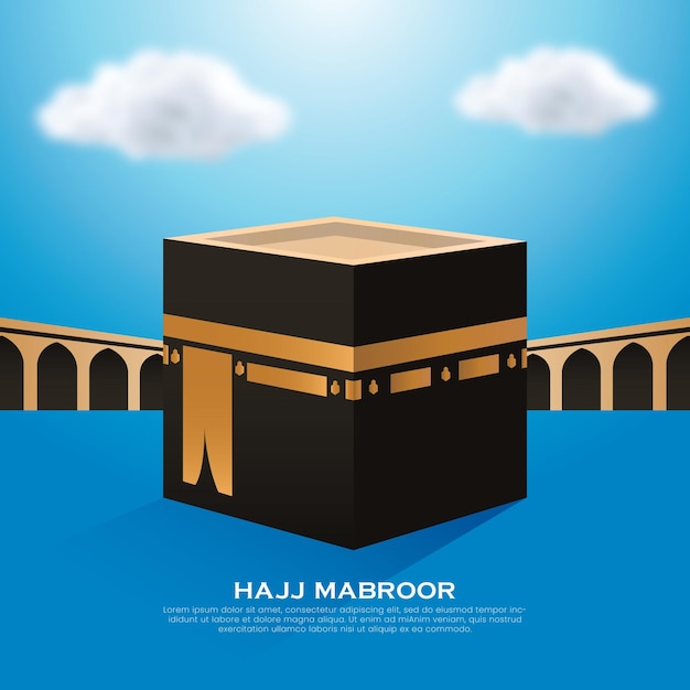 Hajj mabrour fundo com kaaba