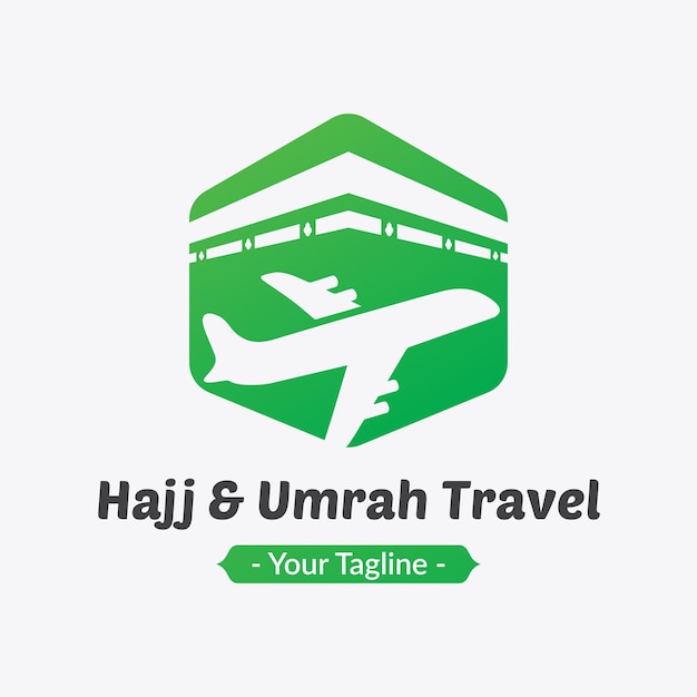 Vetor hajj umrah travel logo