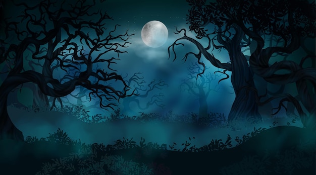 Halloween forest background