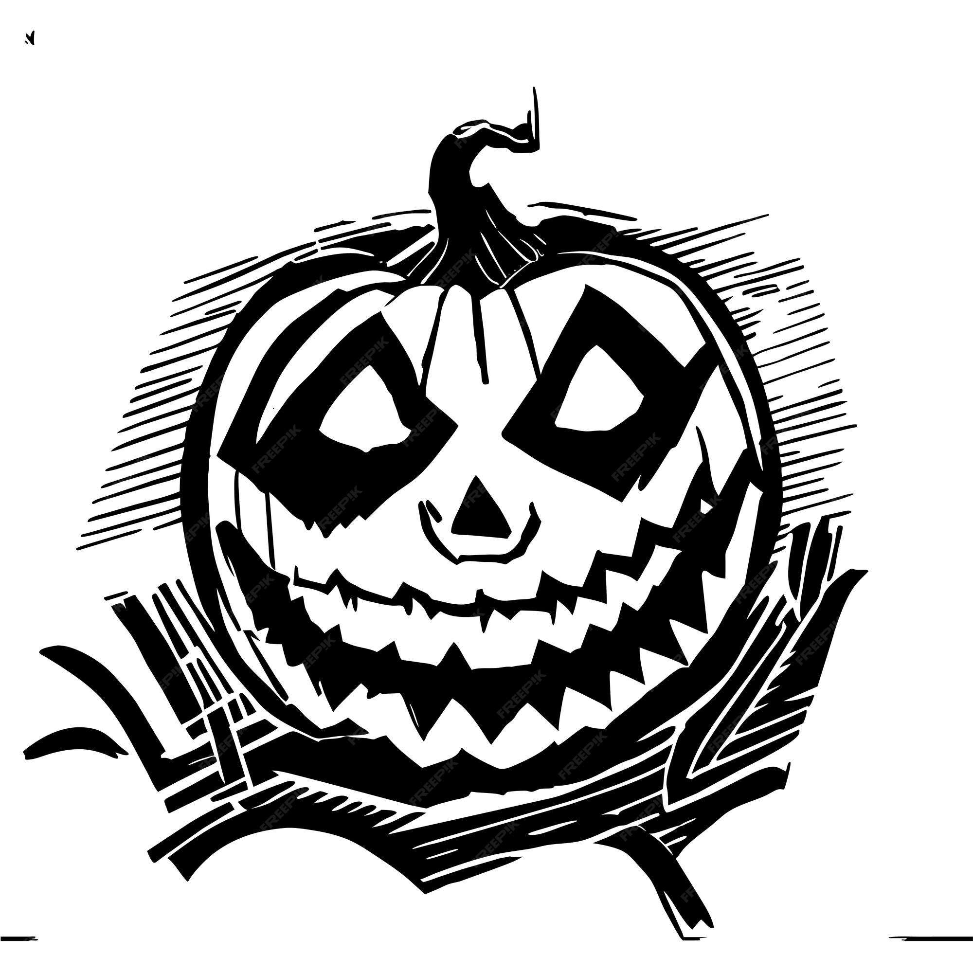 Halloween, o dia mais assustador do ano, desenhado à mão, adesivo