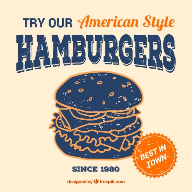 Hambúrgueres americanos poster