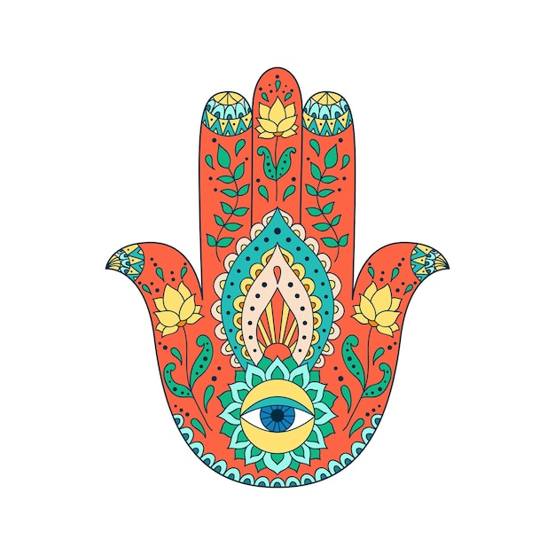 Hamsa indiano desenhado à mão