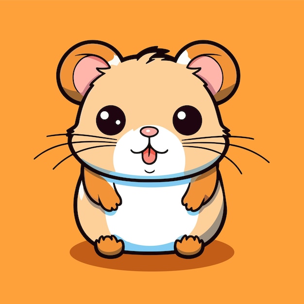 Hamster de desenho vetorial fofo
