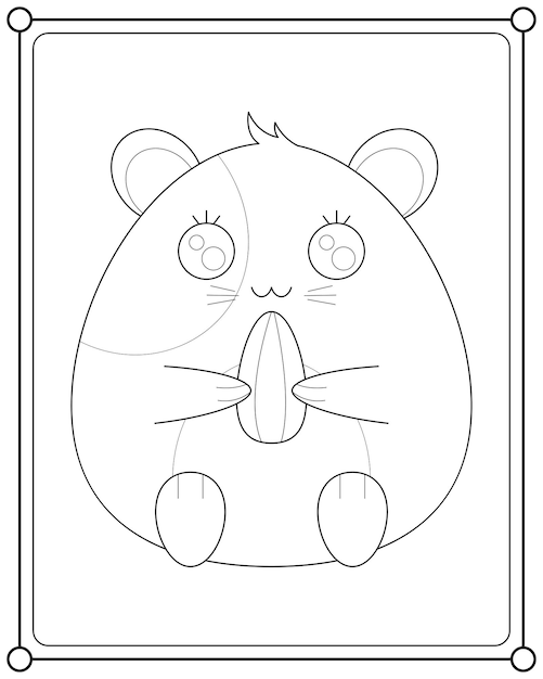 gato kawaii adequado para ilustração vetorial de página para colorir  infantil 12716836 Vetor no Vecteezy