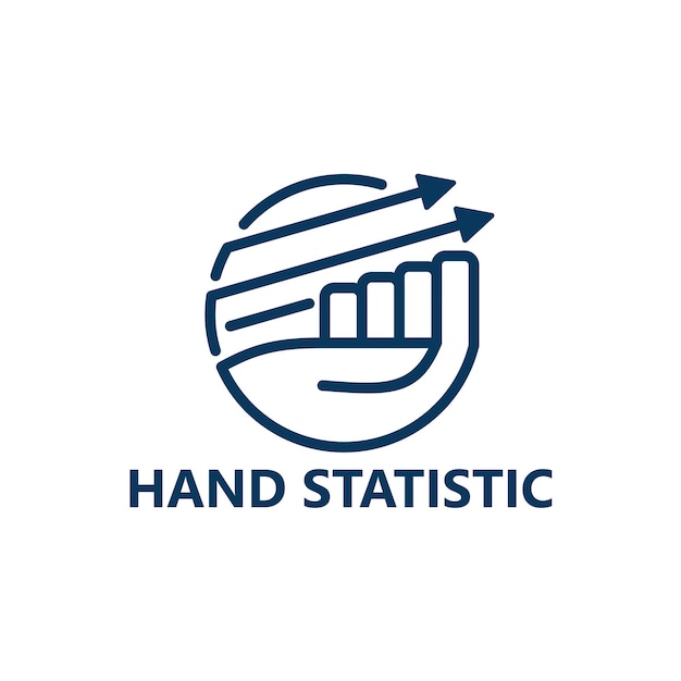 Hand statistic logo design template vector