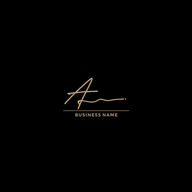 Handwritting signature letter um logotipo