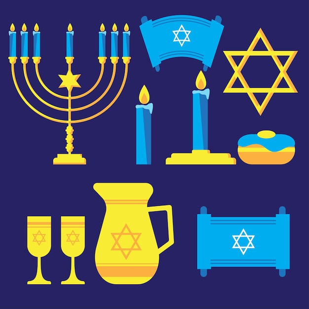 Hanukkah também escrito Chanukah é um festival judaico de oito dias que normalmente cai em dezembro, embora as datas específicas variem de ano para ano porque o calendário hebraico é baseado na lua.