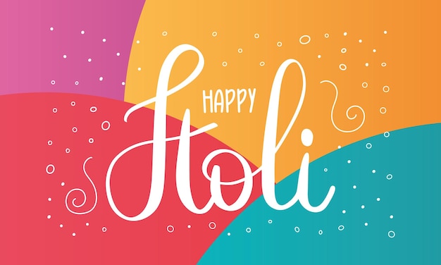 Happy Holi Festival of Colors Phagwah Annual Hindu Spring Festival Vector illustration