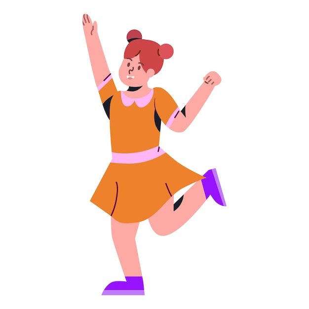 Happy Kids Jump com ilustração de estilo simples