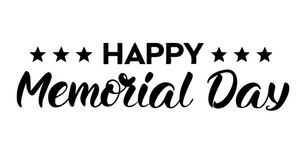 Happy Memorial Day balck silhouette