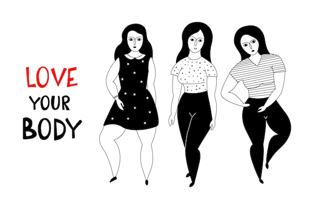 Happy plus size girls.