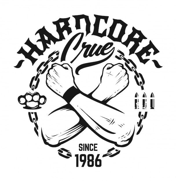 Hardcore emblem art