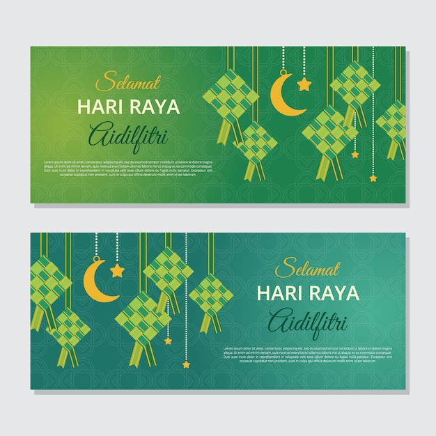 Hari raya aidilfitri banner template