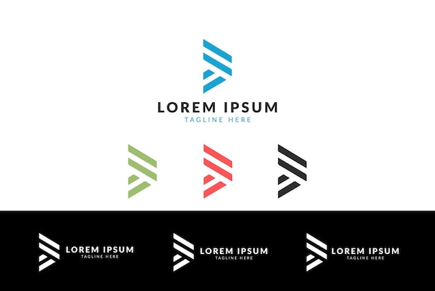 Harmonia geométrica e conjunto de logotipo multicolorido