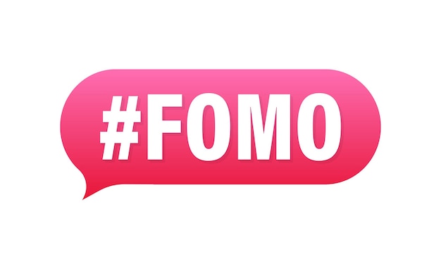 Hashtag moderna fomo excelente design para qualquer finalidade ilustração de tipografia vetorial