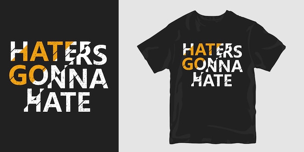 Hatters que odeiam a tipografia camiseta