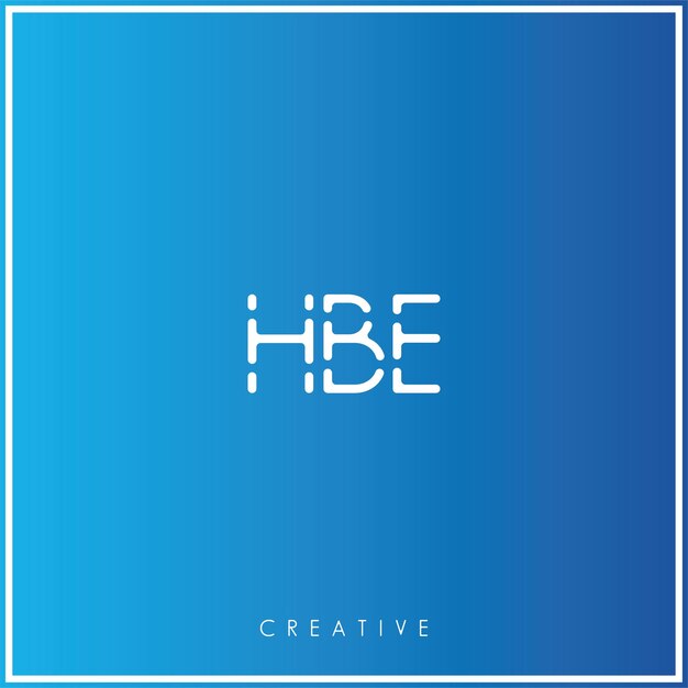 Hbe premium vector latter logo design creative logo vector ilustração logo creative monograma