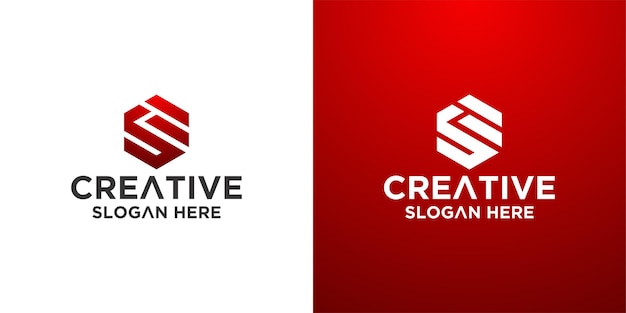 Hexagon logo design inspiração premium