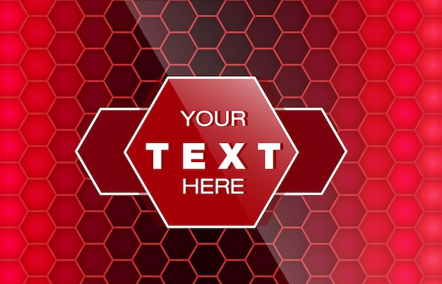 Hexagon red background