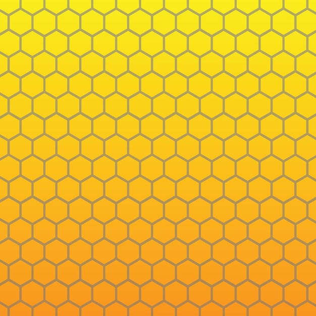 Vetor hexágono gradiente amarelo e laranja abstrato fundo peterno premium e moderno adequado para mídias sociais