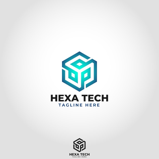 Hexatechhexa tech é um logotipo de tecnologia