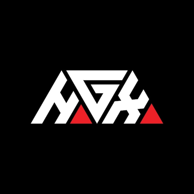 HGX triângulo letra logotipo design com forma de triângulo HGX logotipo triângulo design monograma HGX vector triângulo logotipo modelo com cor vermelha logotipo triangular HGX simples elegante e luxuoso logotipo HGX